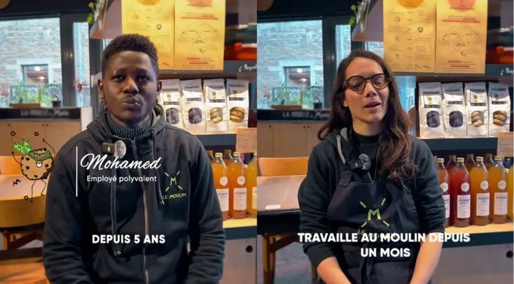 Portraits des Moulinos en cuisine et en coulisses : une galerie humaine mettant en lumière les visages de l’engagement au cœur du projet du Moulin.