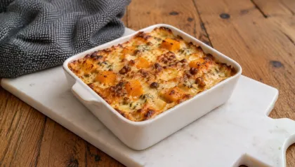 Ravioles en gratin, butternut et fourme d'Ambert AOP