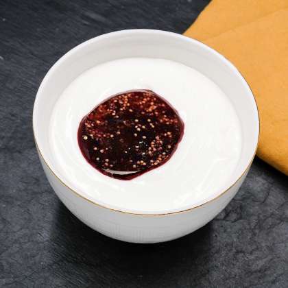 Fromage blanc coulis de figue