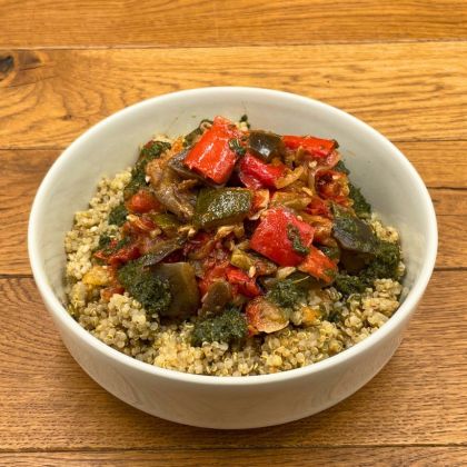 Quinoa & ratatouille sauce basilic