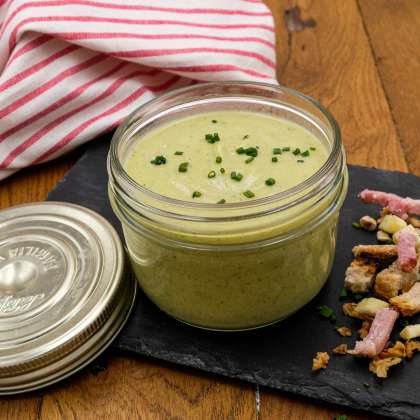 Velouté courgette-chèvre